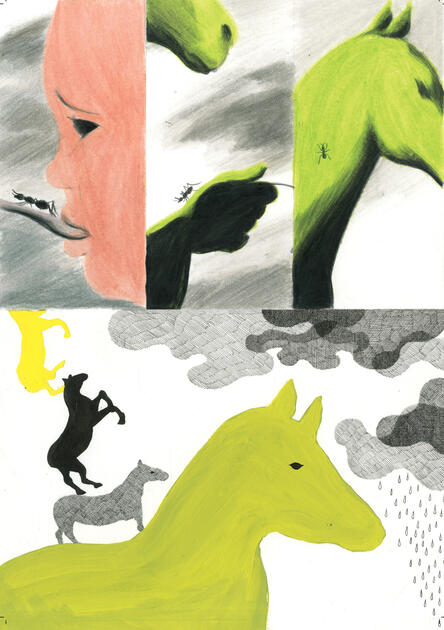 Collaboration with Antton Ospitaletche 5, for Hippocampe magazine, 2025