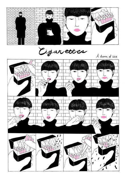 Cigarettes 1, for dream zine 3, 2021
